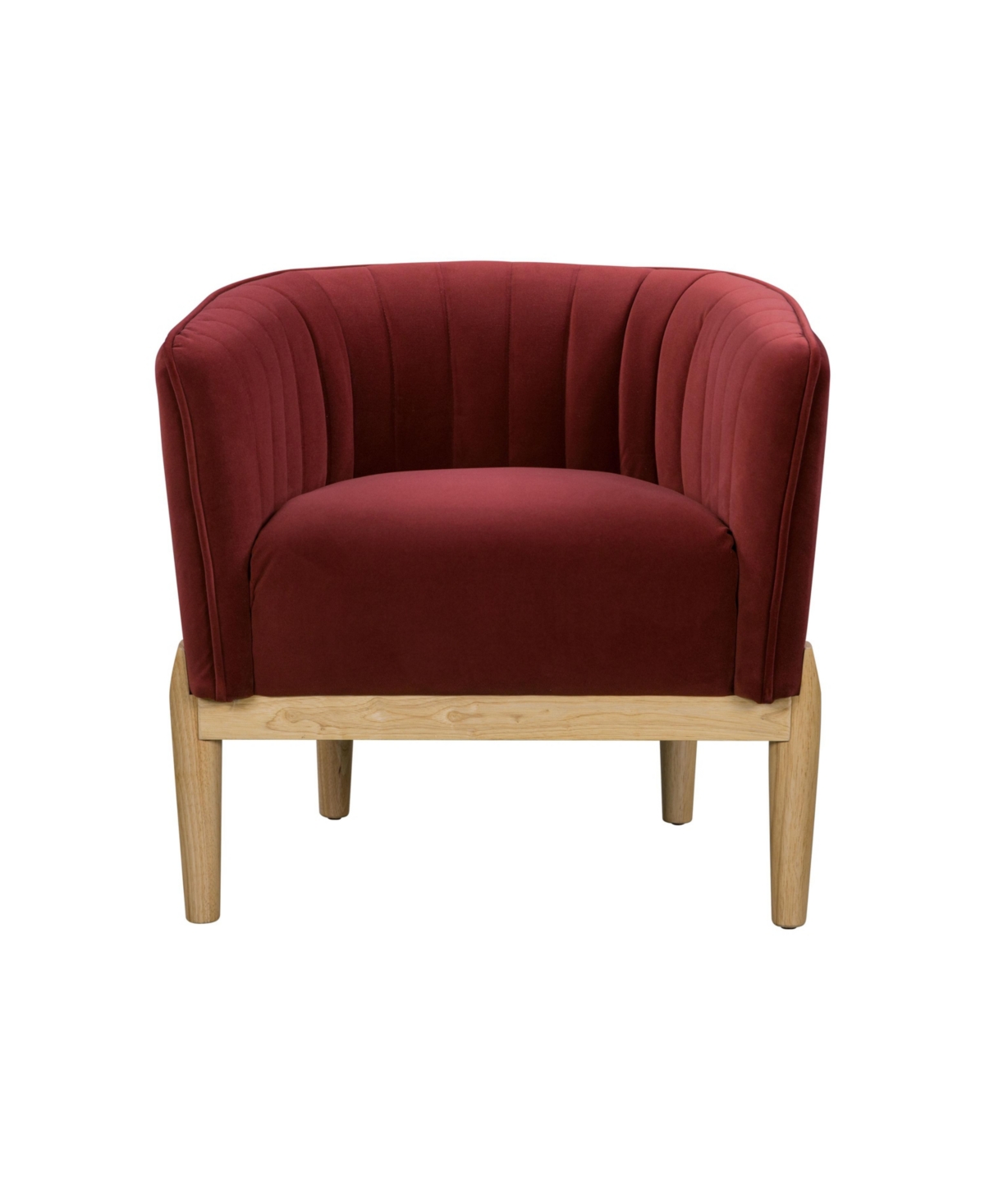 Lifestyle Solutions 30.7" Velvet Catriona Accent Chair In Cinnamon