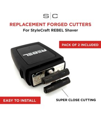 Replacement Rebel Shaver Stainless-Steel Cutter Blades Set, 2 Piece
