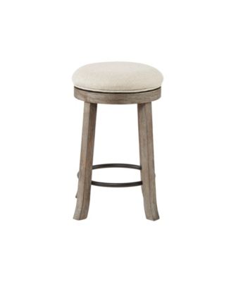 19.25" Oaktown Wide Wood Swivel Counter Stool