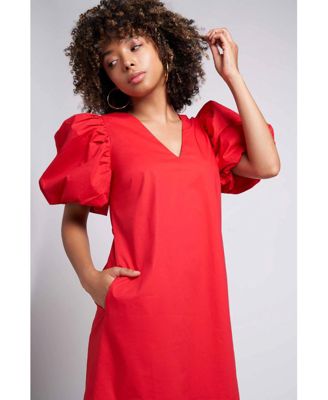 Women's Rylie Balloon Sleeve Mini Dress with Optional Belt