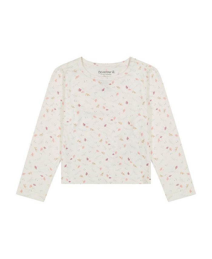 BEARPAW Little, Big Girls 2 Piece Outfit Set with Corduroy Jumper Dress