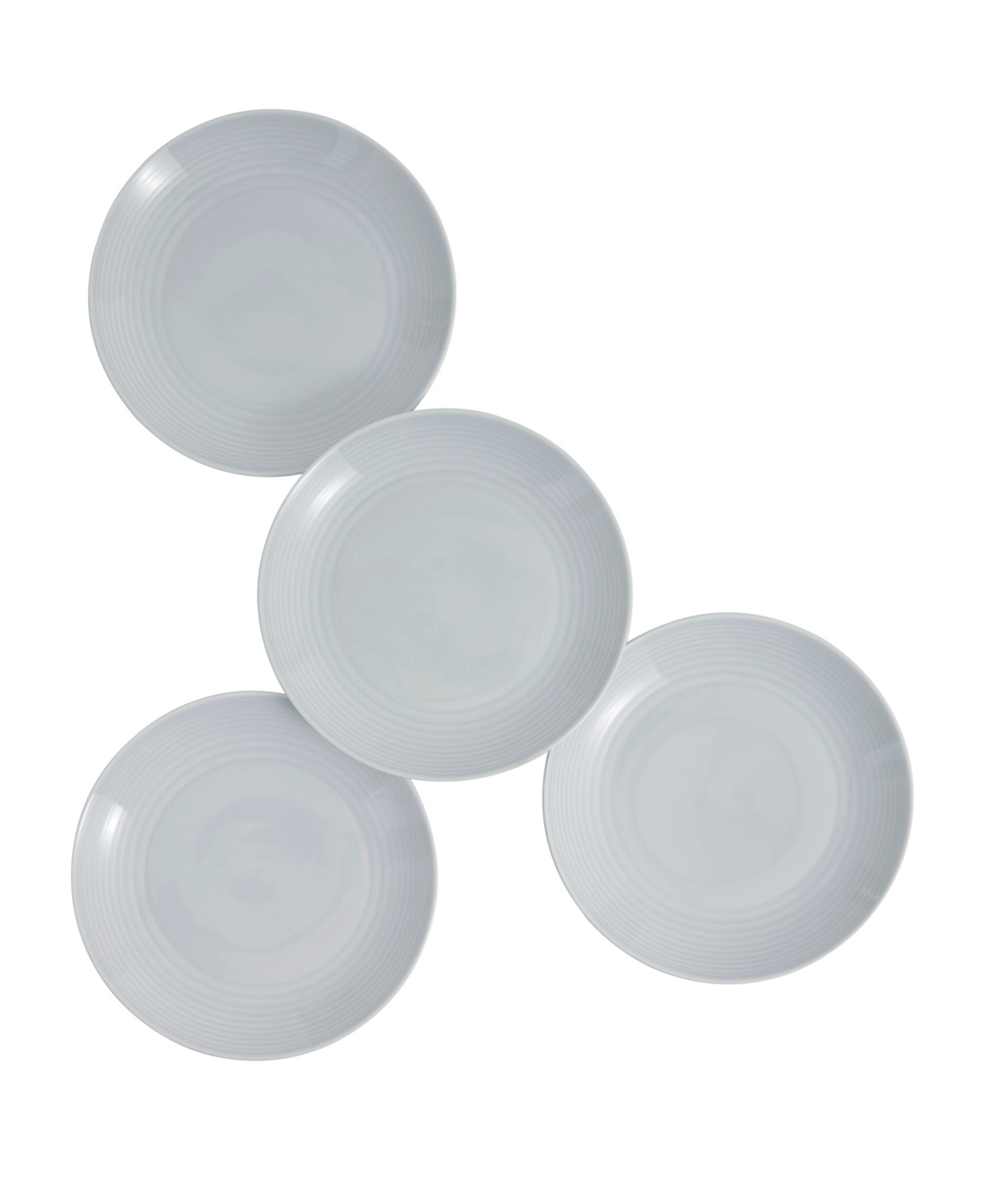 Gordon Ramsay Maze Dinner Plate, Set of 4, Service for 4 - Light Gray