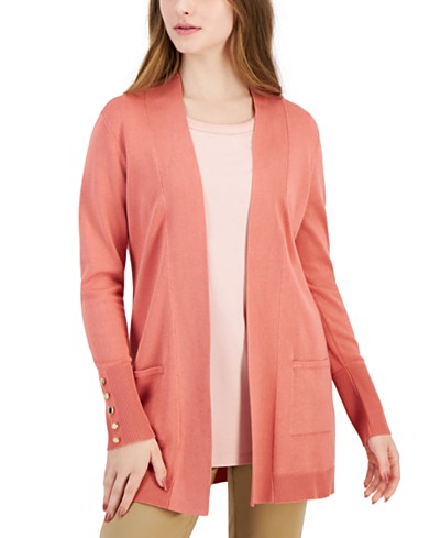 Alfred Dunner Petite Women's Chenille Cardigan Sweater, Blush, 3X :  : Clothing, Shoes & Accessories