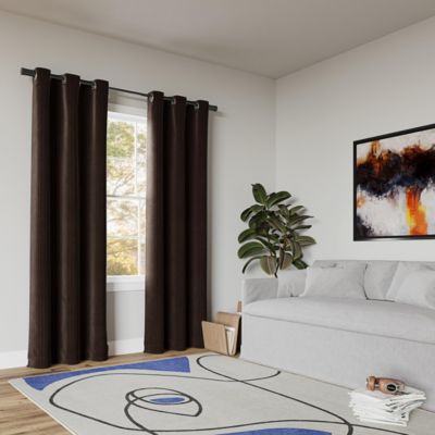 Cascade Pleated Velvet Blackout Grommet Curtain Panel