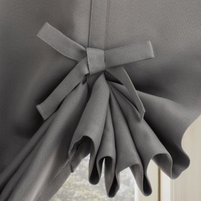Preston Energy Saving Blackout Rod Pocket Window Tie-up Shade