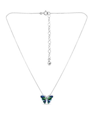 Abalone Inlay Butterfly Necklace