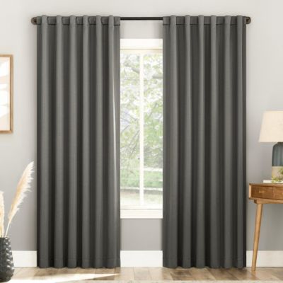 Aria Magnetic Closure Theater Grade 100% Blackout Back Tab Curtain Panel Pair