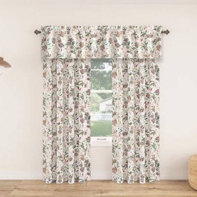 Lily Garden Watercolor Floral Semi-Sheer Rod Pocket Curtain Valance