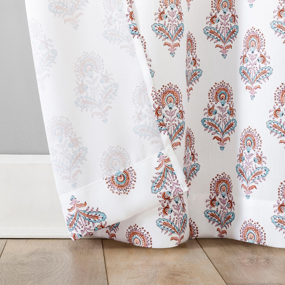Avie Global Medallion Semi-Sheer Grommet Curtain Panel
