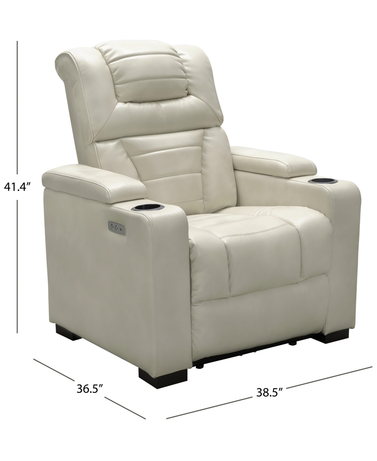 Shop Abbyson Living Galaxy 36.5" Power Theater Recliner In Ivory