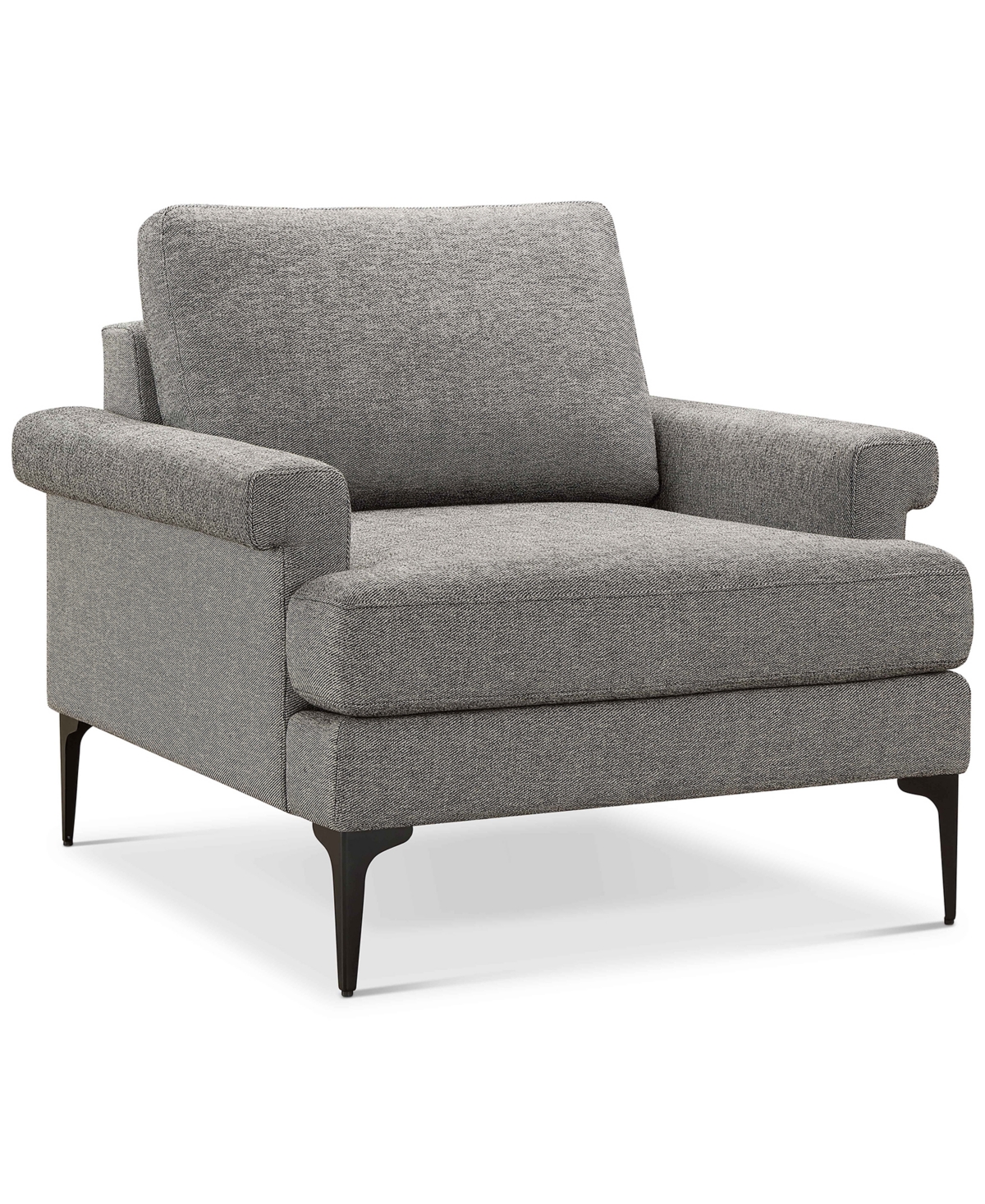 Abbyson Living Evella 36.5" Fabric Chair In Gray