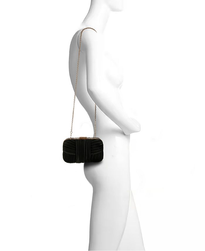 Jewel Badgley Mischka Woman's Cleo Mini Pleated Sash Minaudiere Bag ...