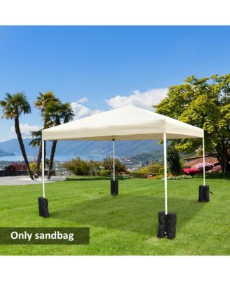 33lbs Canopy Weights Bags for Stability, Sandbag Anchor for Gazebo Pop Up Tent, Set of 4 - Black