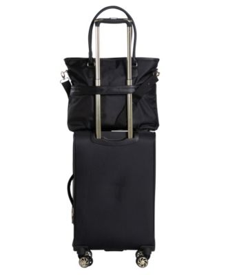 Chelsea Softside Chevron Expandable 2pc 20" Carry-On Luggage + Matching 15" Laptop Tote Set