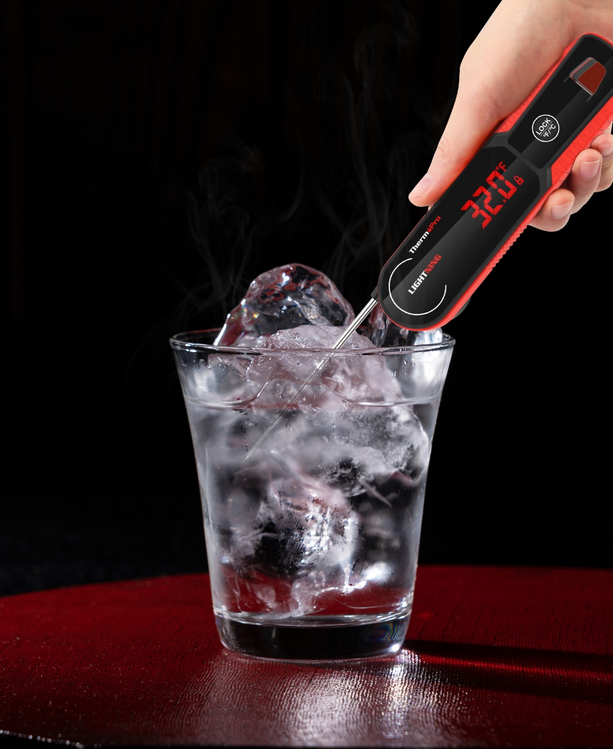 Thermopro Pack Of 1 Lightning 1-second Instant Read Meat Thermometer In Red,black