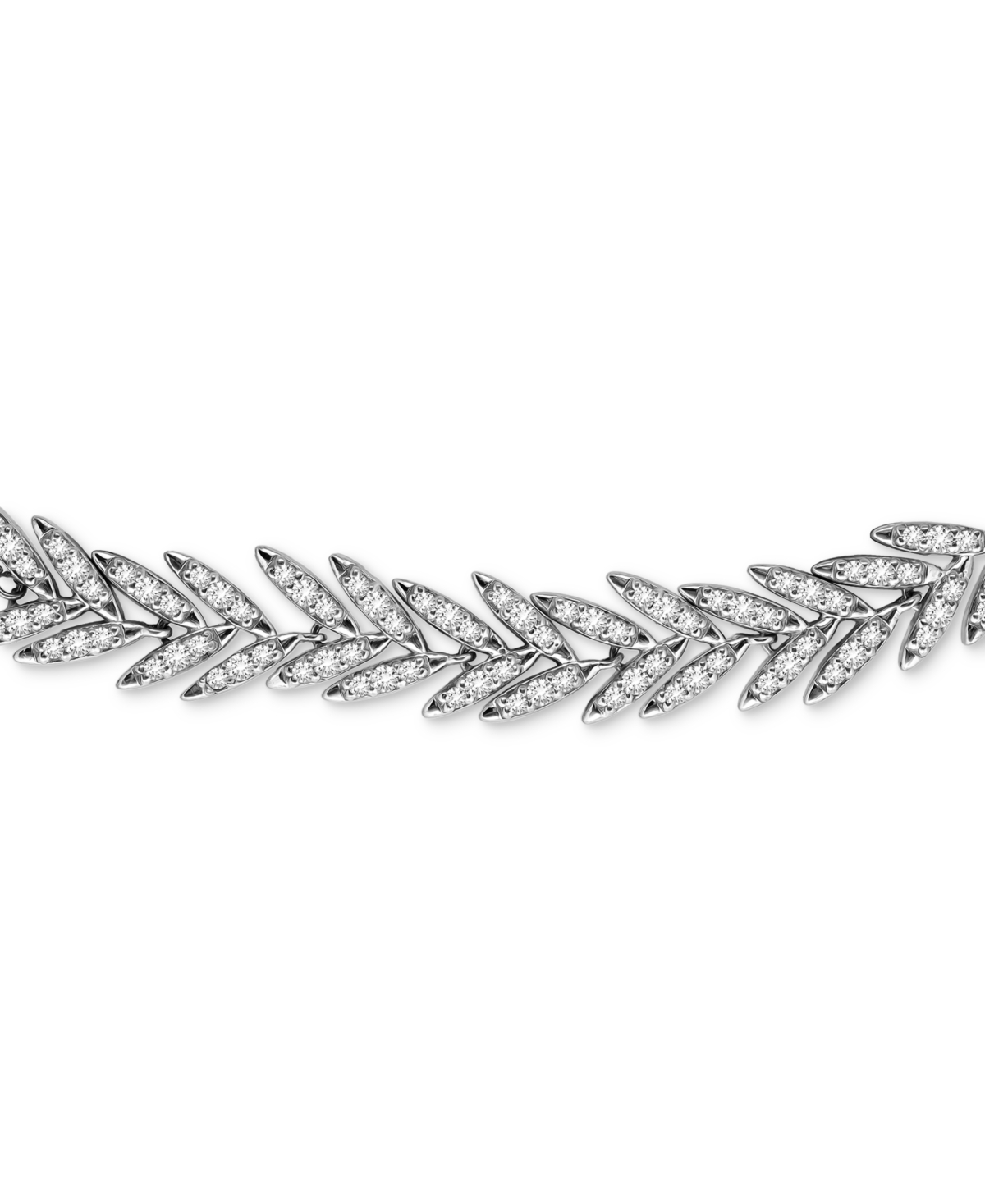 Cubic Zirconia Feathered Bolo Bracelet  Created for Macy's - Sterling Silver
