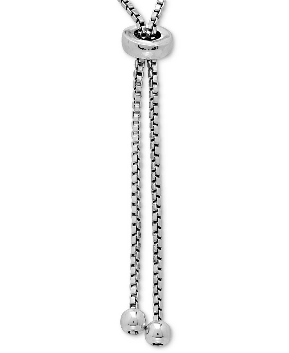 Cubic Zirconia Feathered Bolo Bracelet  Created for Macy's - Sterling Silver