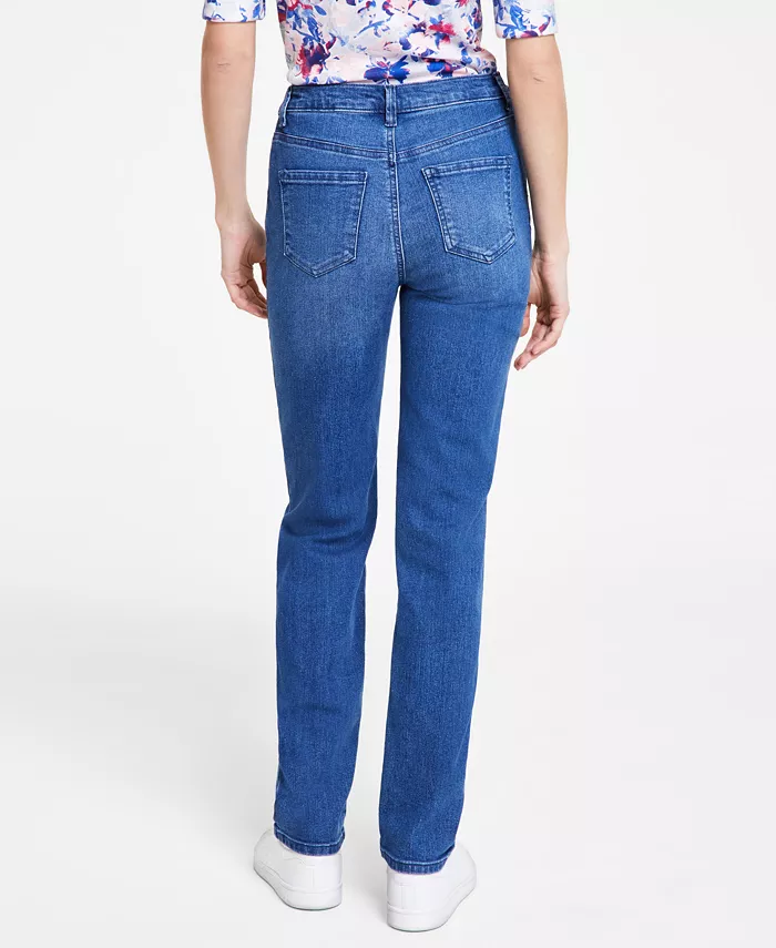 Petite Amanda High Rise Straight-Leg Jeans, Petite & Petite Short - thumbnail 2