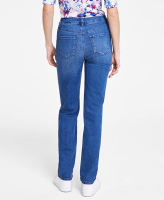 Gloria Vanderbilt Amanda Womens Mid Rise Straight Leg Regular Fit Jean