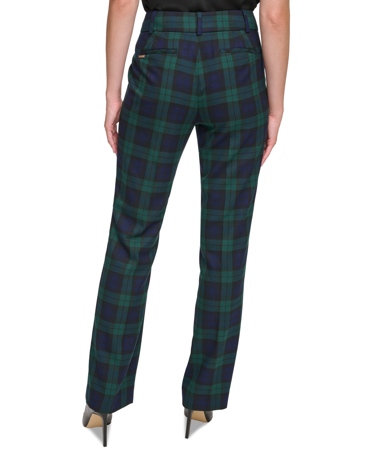 Shop Tommy Hilfiger Women's Mid-rise Bootcut Trousers In Midnight Multi