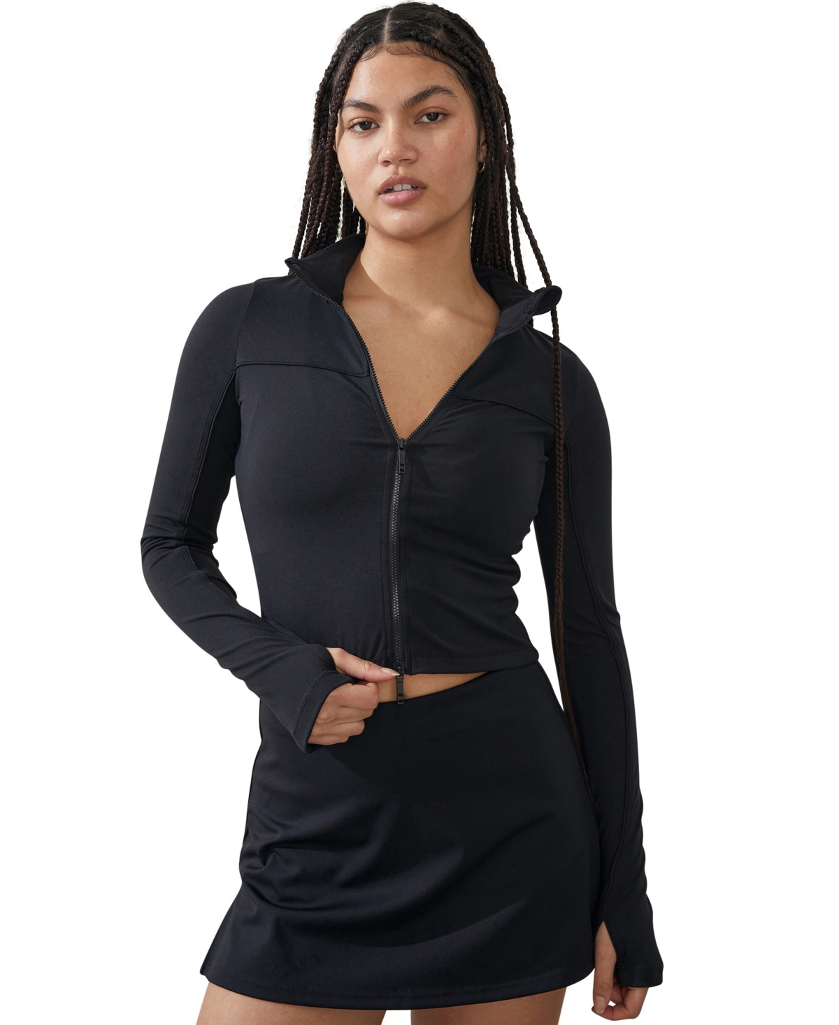 Cotton On Women's Ultra Soft Zip Through Long Sleeve Top In Blue