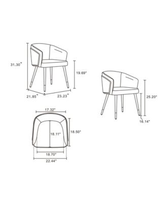 Reeva 2-Piece Leatherette Upholstered Dining Chair Set