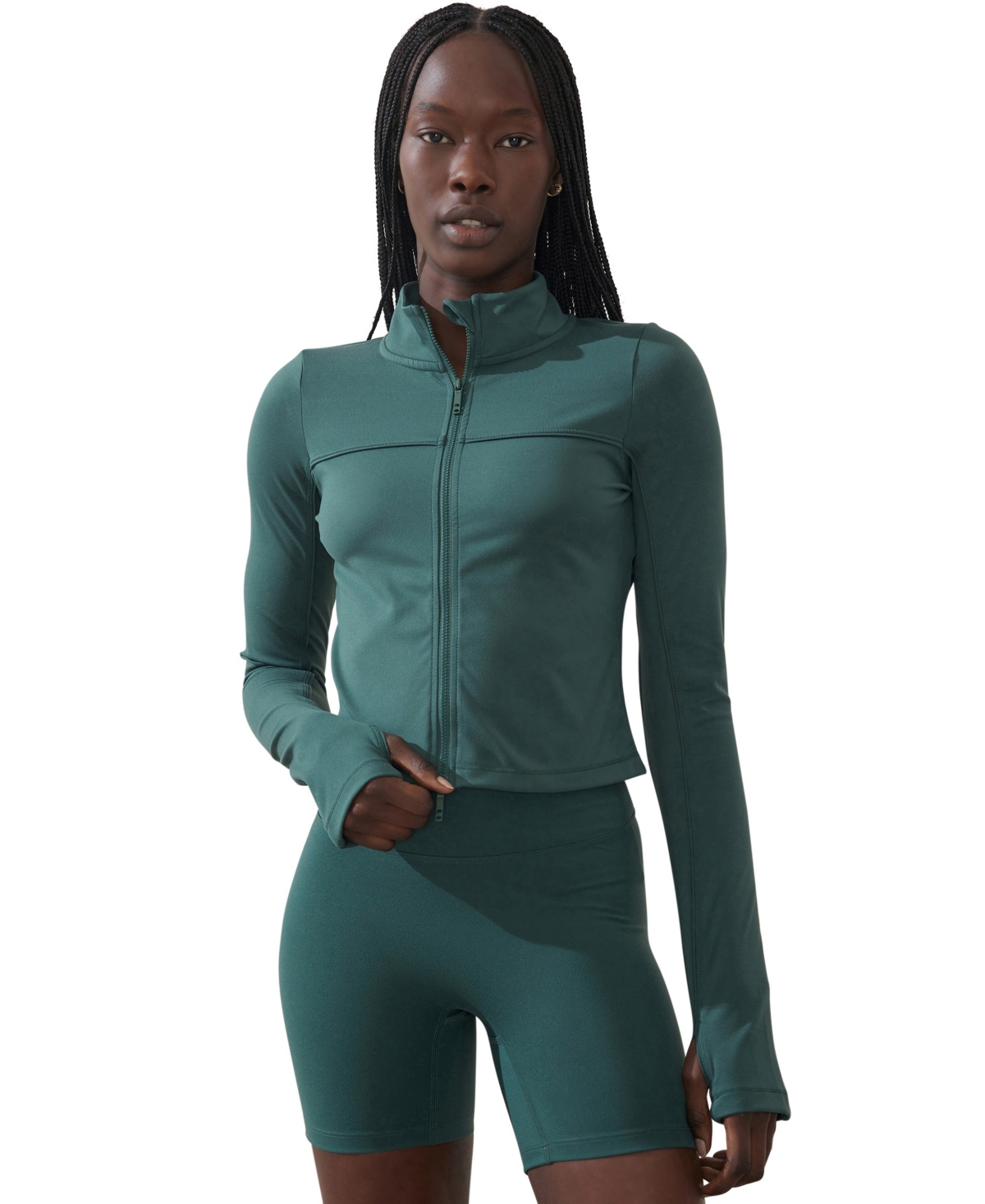 Cotton On Women's Ultra Soft Zip Through Long Sleeve Top In Green