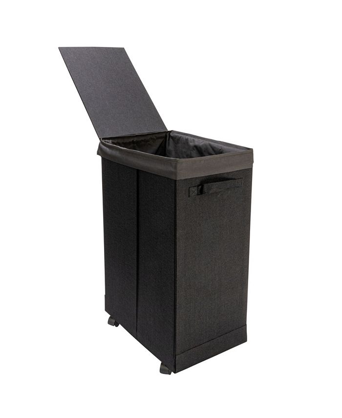 Household Essentials Narrow Collapsible Laundry Hamper with Liner and