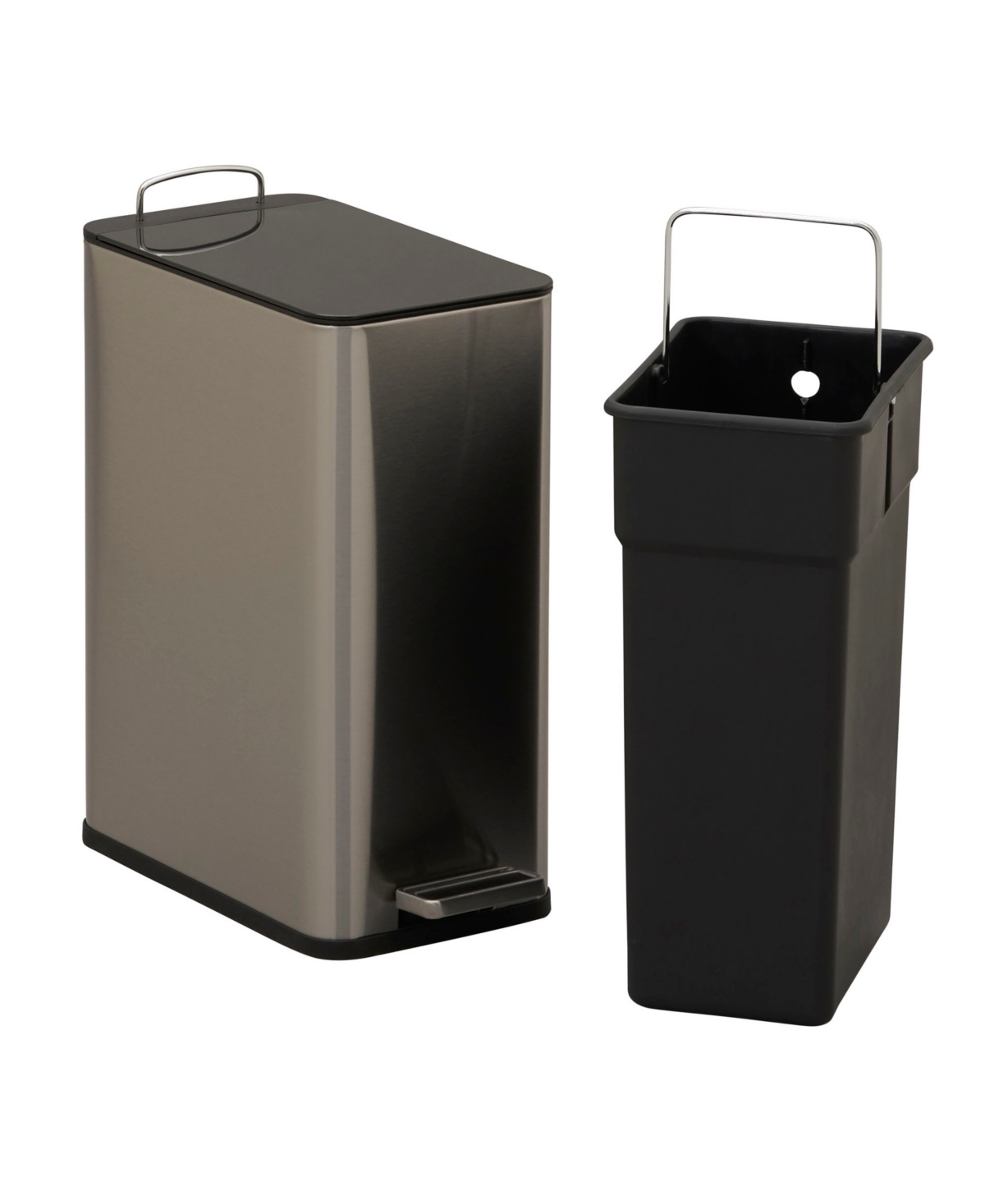 Shop Household Essentials Stainless Steel Slim Trash Can