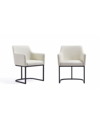 Serena 2-Piece Leatherette Upholstered Dining Armchair Set