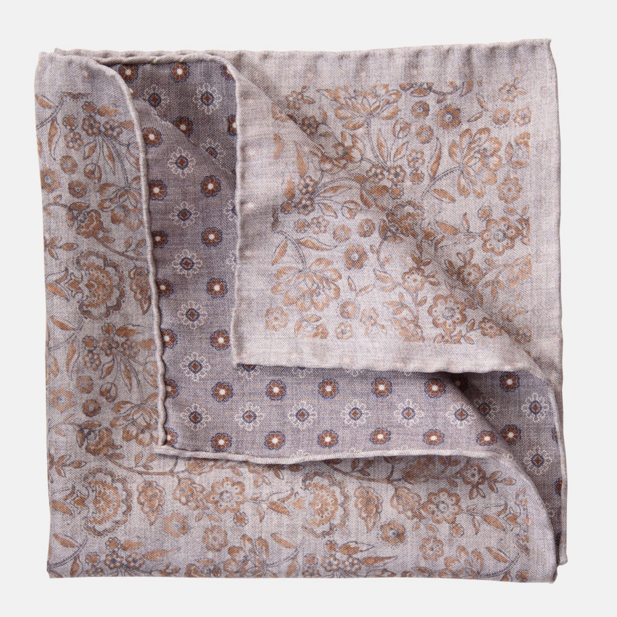 Men's Pascal - Double Sided Silk Pocket Square for Men - Blush