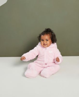 Baby Boys and Girls Hooded Sherpa Coverall