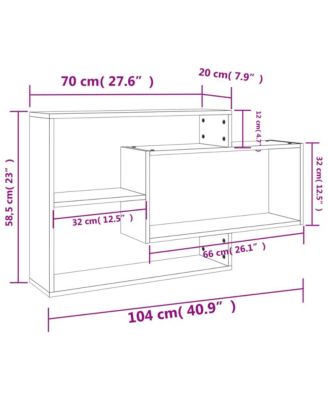 Wall Shelves Concrete Gray 40.9"x7.9"x23" Engineered Wood