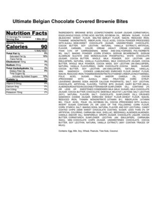 Assorted Belgian Chocolate Covered Brownie Bites - 15 Pc