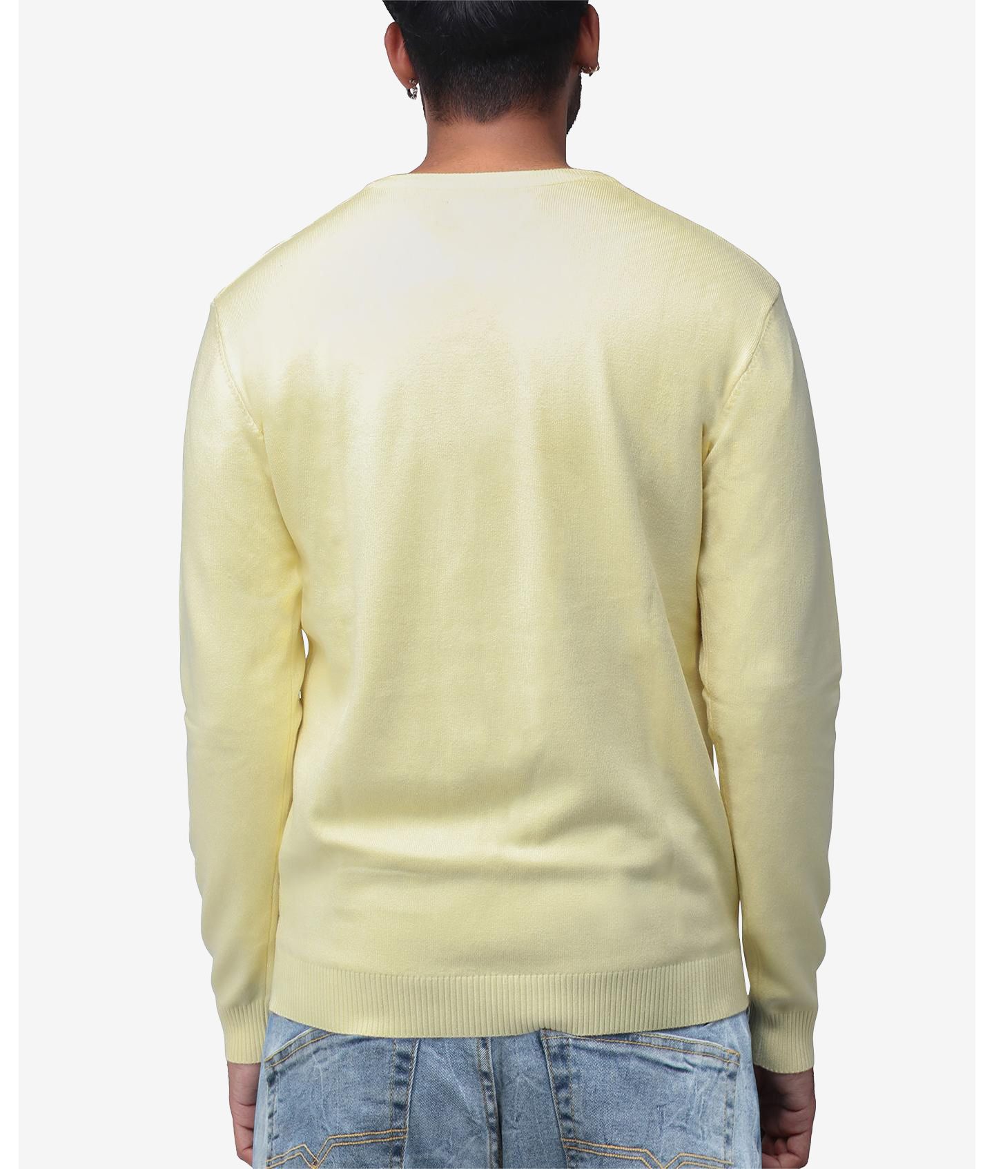 Мужской свитер XRAY Basic V-Neck, цвет: Banana — фото 2