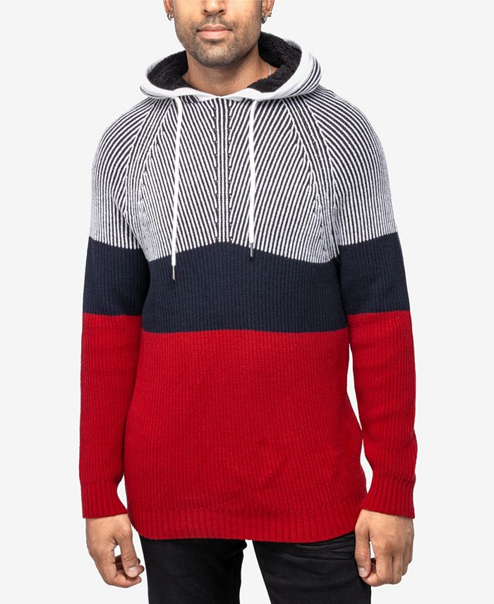 X-Ray Men's Color Blocked Hooded Sweater - Macy's