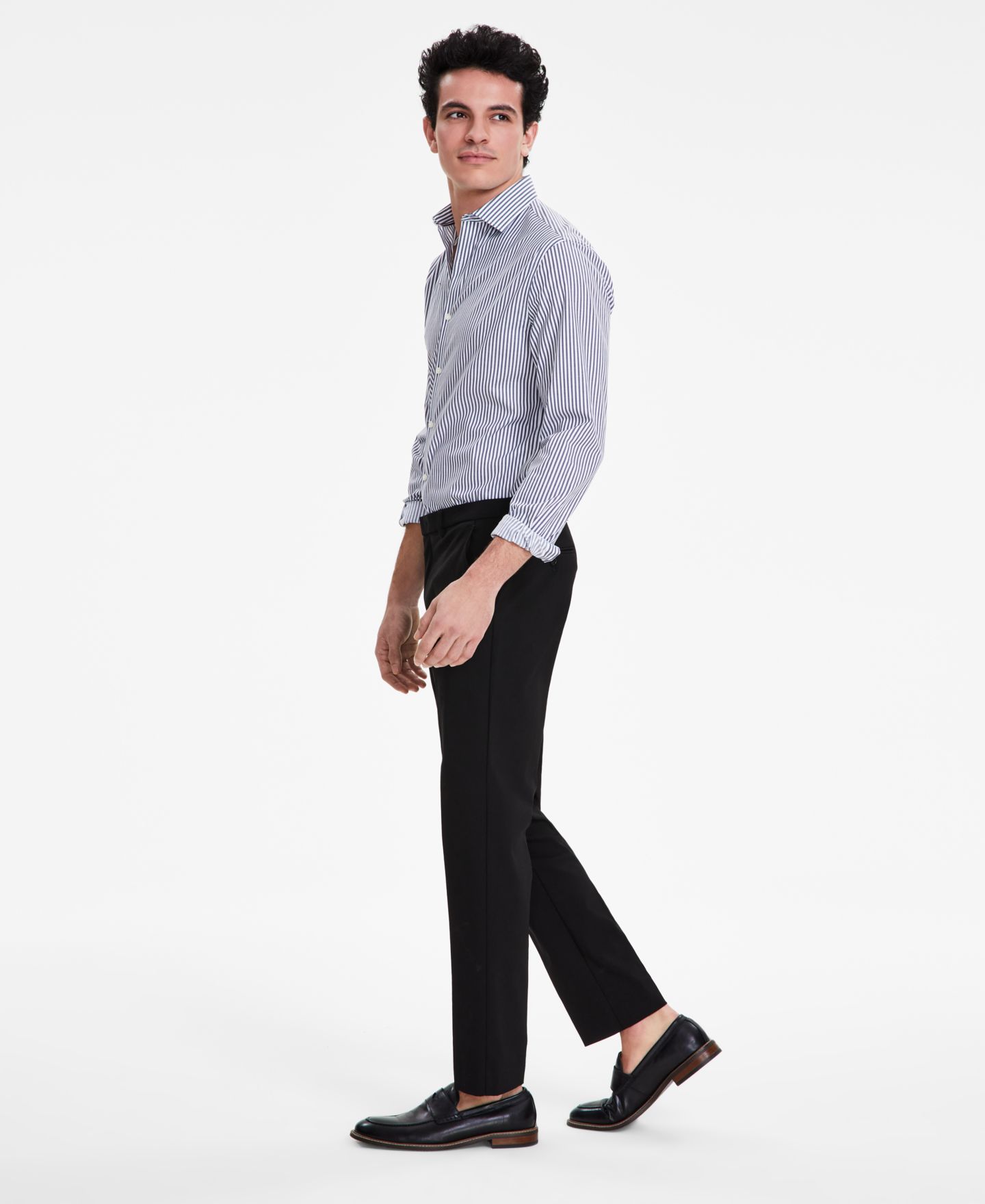 Мужские брюки Tommy Hilfiger Modern-Fit TH Flex Stretch Solid Performance, цвет: Чёрный — фото 8