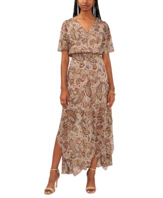 FLORAL LOGO TEE WITH PAISLEY PRINT FLUTTER SLEEVE main image 1