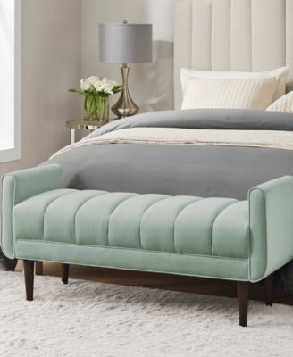 48" Linea Wide Fabric Upholstered Modern Accent Bench