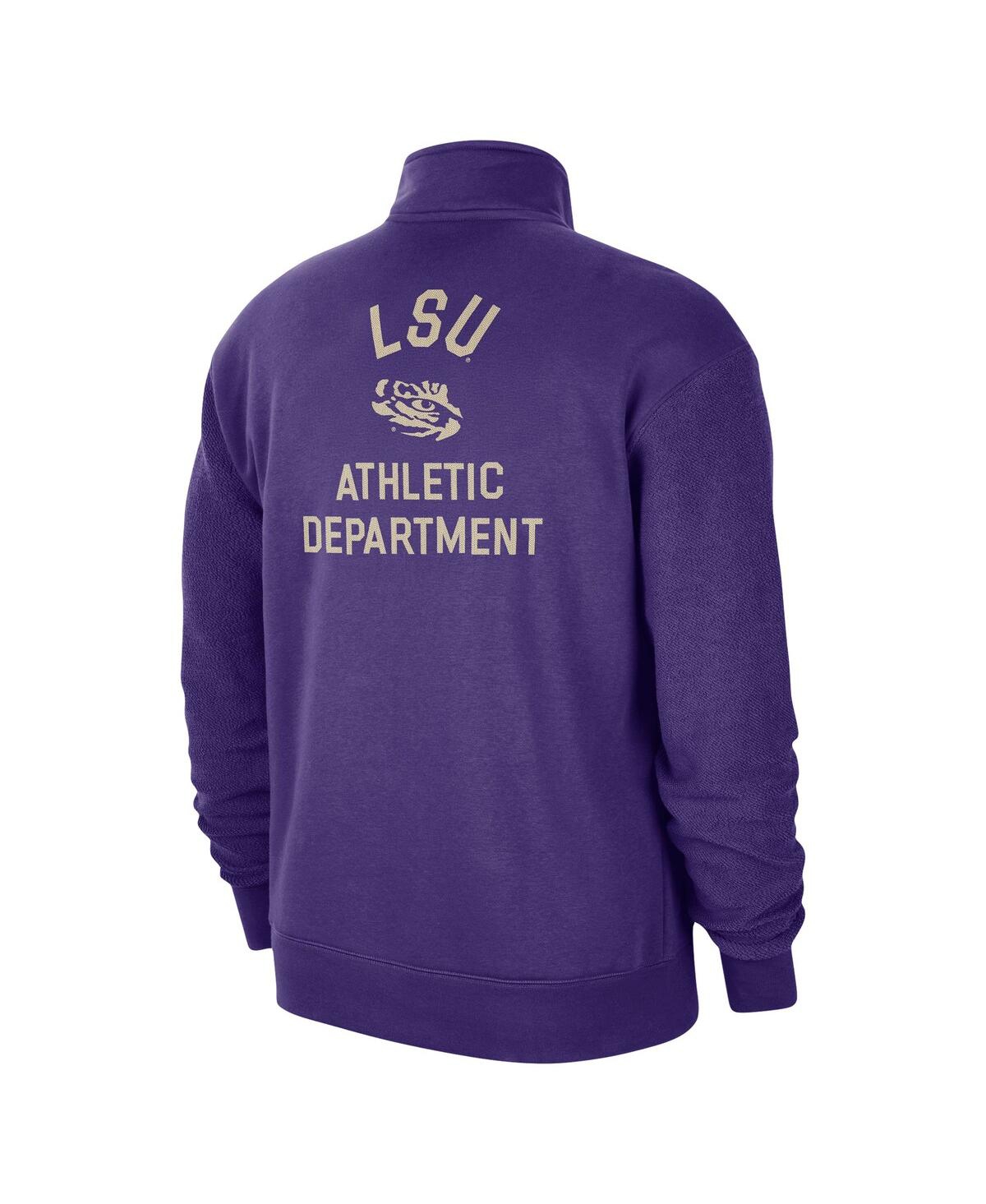 Men's NikeLsu Tigers Campus Athletic Department Quarter-Zip Sweatshirt - Purple