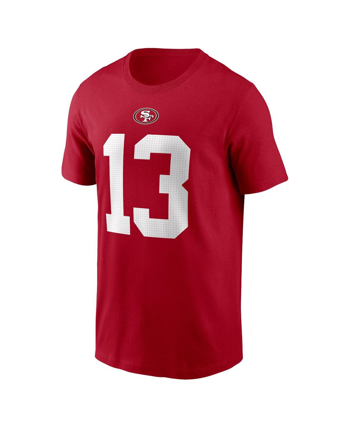 Nike Men's  Brock Purdy Scarlet San Francisco 49ers Player Name And Number T-shirt In Scarlet
