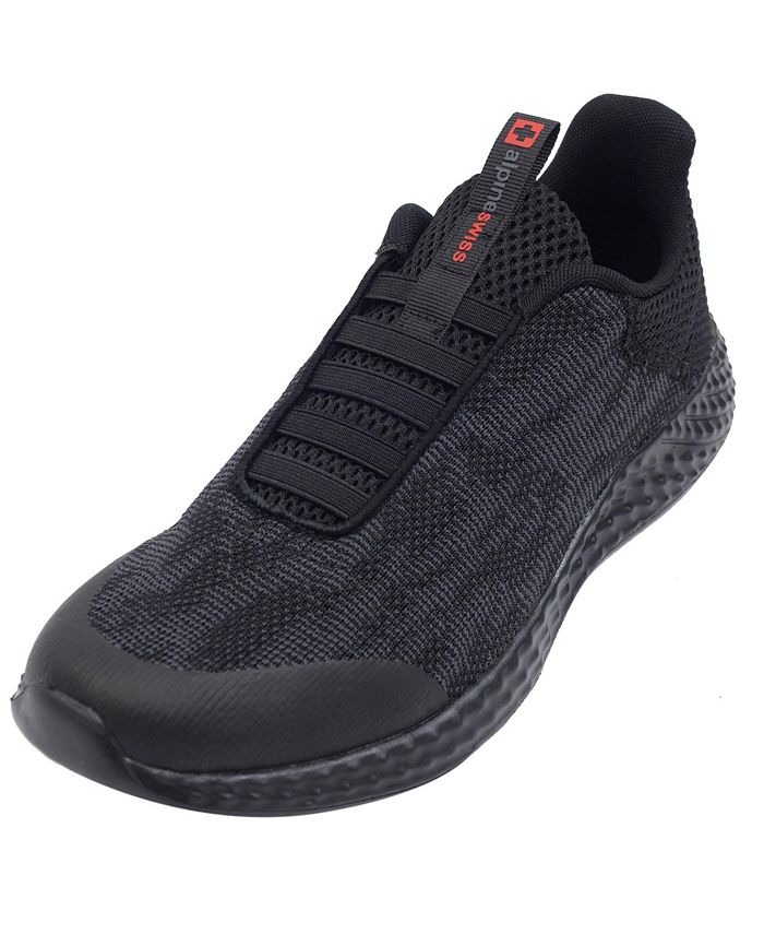 Alpine Swiss Mens Mesh Knit Slip On Sneakers Athletic Lightweight