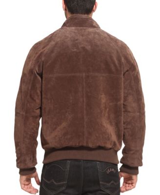 Men WWII Suede Leather Bomber Jacket - Tall