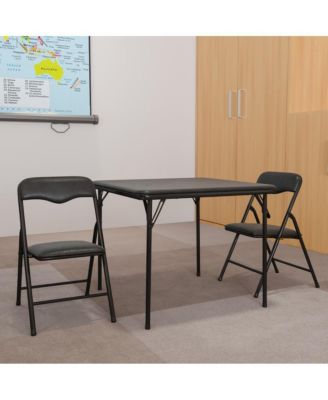 Kids 3 Piece Folding Table And Chair Set - Kids Activity Table Set