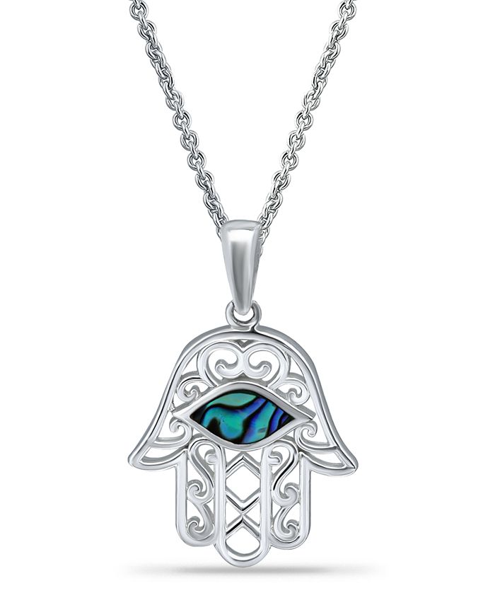 Macy s Abalone Inlay Hamsa Necklace Macy s