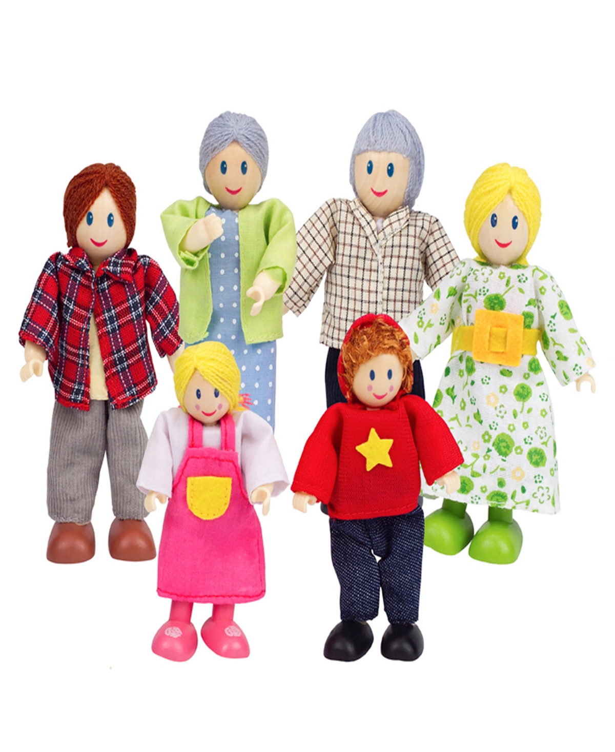 Hape Happy Family Caucasian Dollhouse Set In Multi