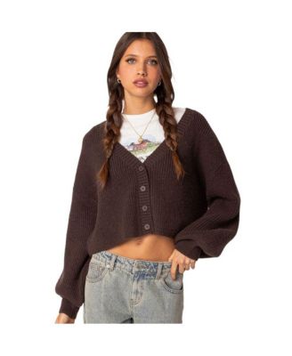 Women's Sabrina Chunky Knit Cropped Cardigan