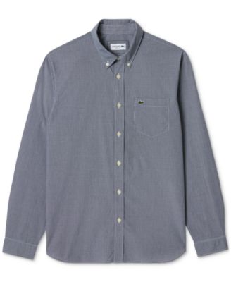 Men's Regular-Fit Gingham Check Button-Down Shirt 