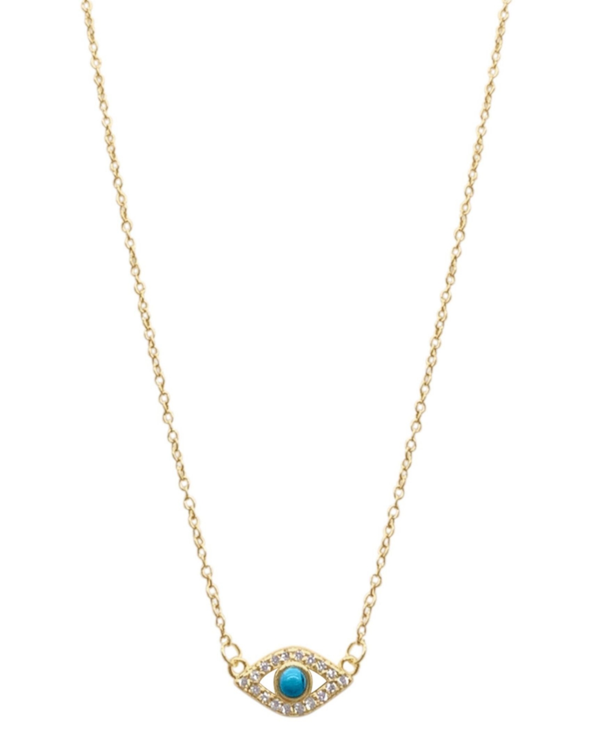 Adornia Evil Eye Charm Necklace Silver Gold In Gold