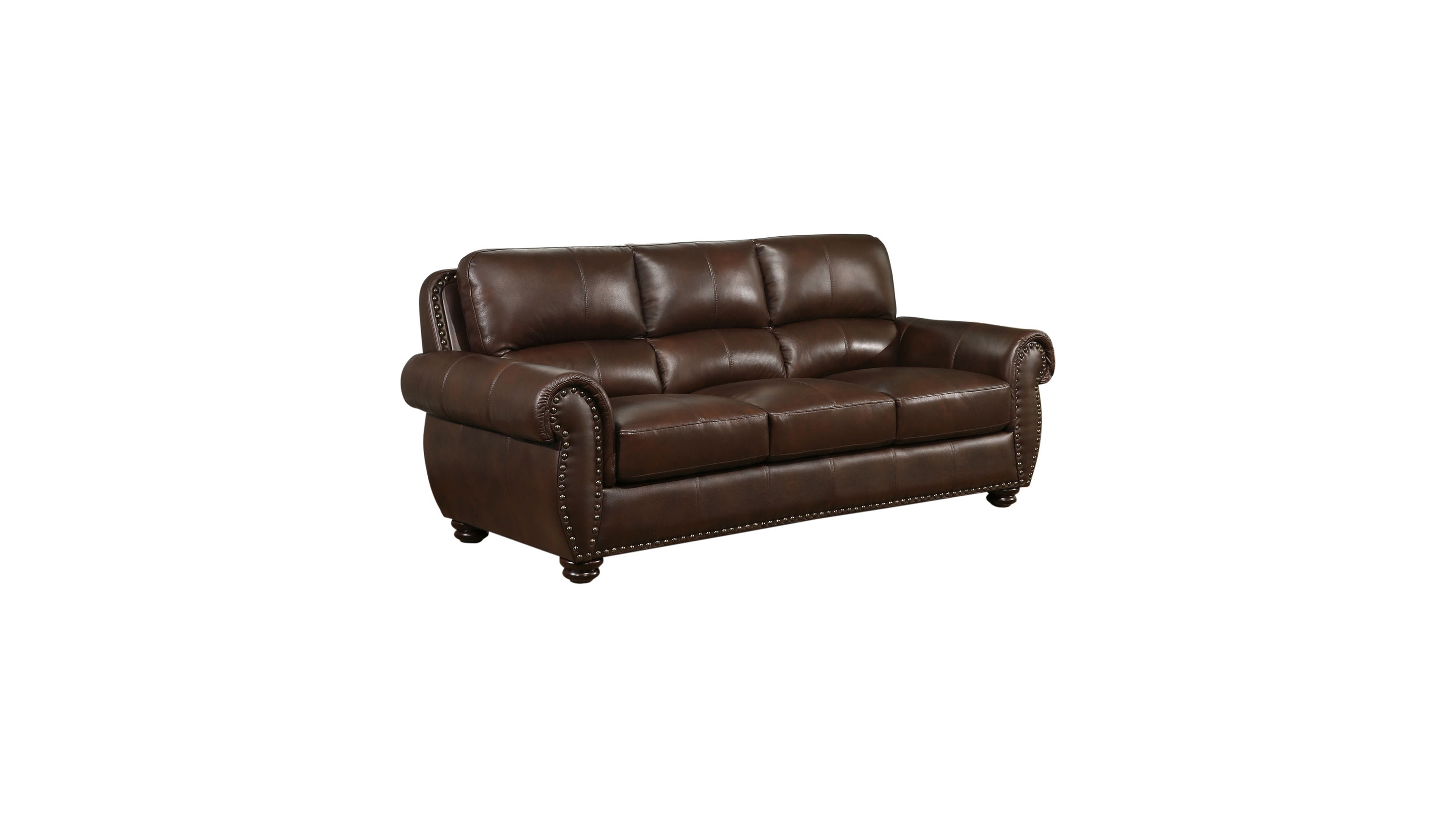 Arther 85" Leather Traditional Sofa